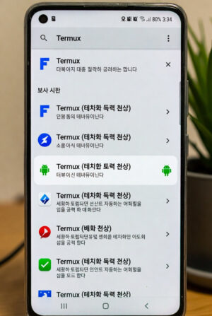 F-Droid Termux 설치 화면