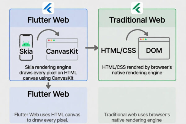 Flutter 웹앱 변환 Skia CanvasKit 렌더링 원리 비교